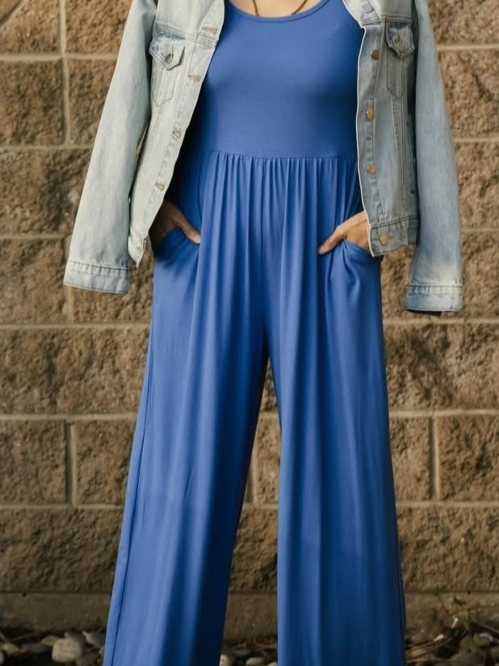 Smash+Tess Camilie Romper in Blue Size L